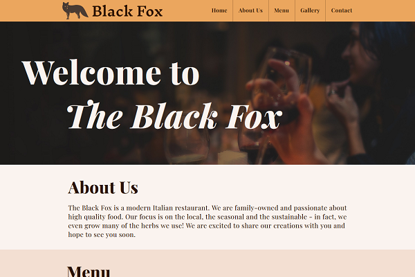 black fox restaurant site thumbnail